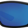 Costa Del Mar Costa Men's Tuna Alley Matte Black Frame W/ Blue Mirror Lens 580P