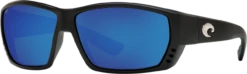 Costa Del Mar Costa Men's Tuna Alley Matte Black Frame W/ Blue Mirror Lens 580P
