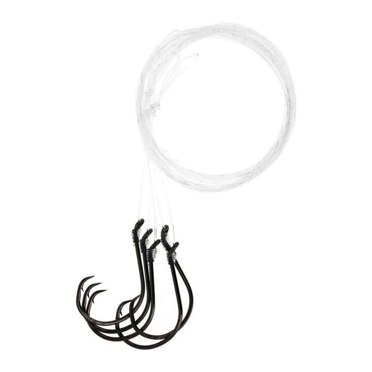 Eagle Claw L800C2 Striper Inline Circle Octopus 36" Snelled Hooks 5pk