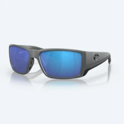 Costa Del Mar Costa Blackfin Pro 580G Matte Gray Frame Blue Mirror Lens