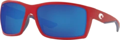 Costa Del Mar Costa Men's Reefton USA Red Frame W/ Blue Mirror Lens 580G